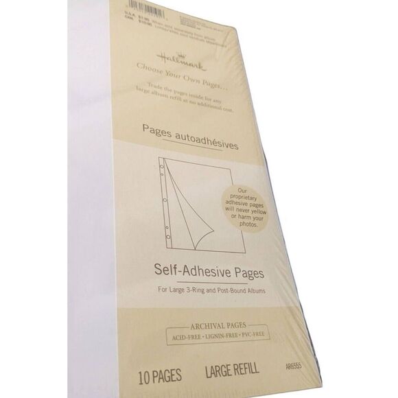 Hallmark Self-Adhesive Pages (AR6555) Large 3-Ring & Post-Bound Albums 3 packs - Picture 2 of 4